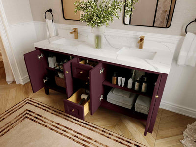 Nashville 72 in. W x 22 in. D Double Sink Bathroom Vanity - Willow Bath and Vanity