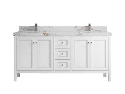 Nashville 72 in. W x 22 in. D Double Sink Bathroom Vanity - Willow Bath and Vanity