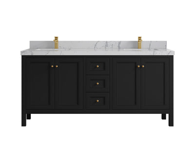Nashville 72 in. W x 22 in. D Double Sink Bathroom Vanity - Willow Bath and Vanity