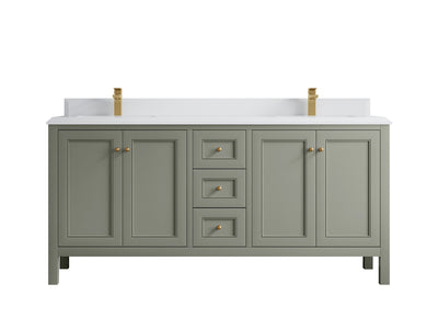 Nashville 72 in. W x 22 in. D Double Sink Bathroom Vanity - Willow Bath and Vanity