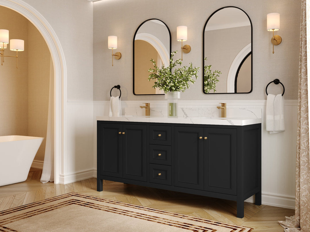 Nashville 72 in. W x 22 in. D Double Sink Bathroom Vanity - Willow Bath and Vanity