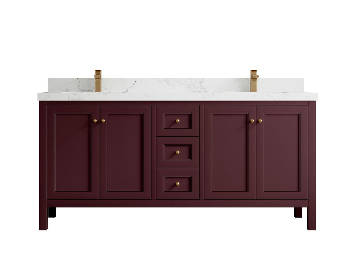 Nashville 72 in. W x 22 in. D Double Sink Bathroom Vanity - Willow Bath and Vanity