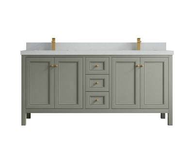 Nashville 72 in. W x 22 in. D Double Sink Bathroom Vanity - Willow Bath and Vanity