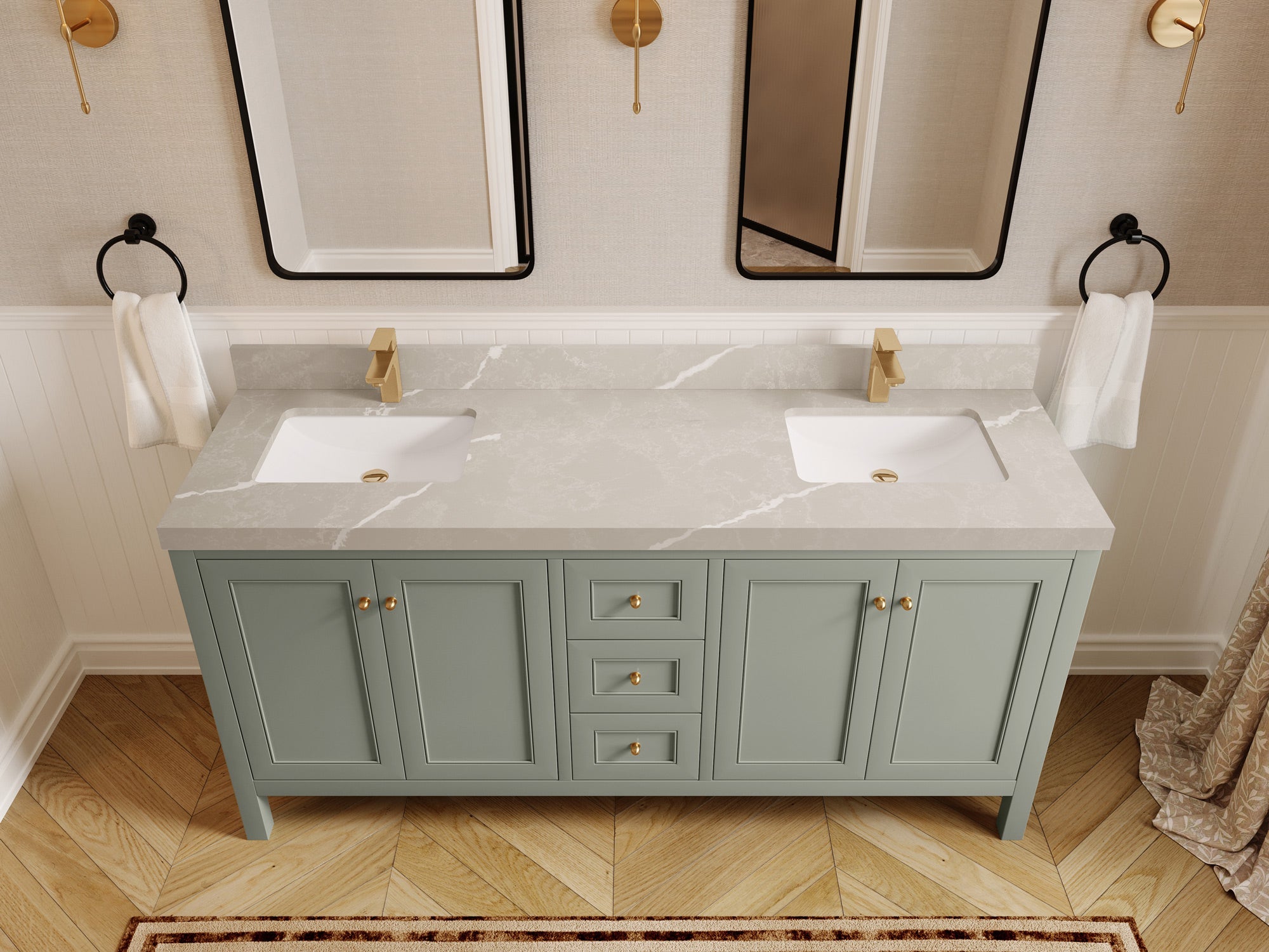 Nashville 72 in. W x 22 in. D Double Sink Bathroom Vanity - Willow Bath and Vanity