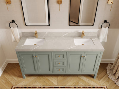 Nashville 72 in. W x 22 in. D Double Sink Bathroom Vanity - Willow Bath and Vanity