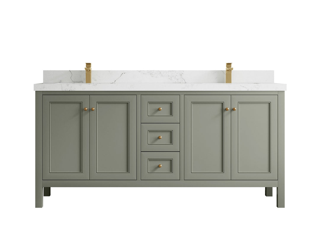Nashville 72 in. W x 22 in. D Double Sink Bathroom Vanity - Willow Bath and Vanity