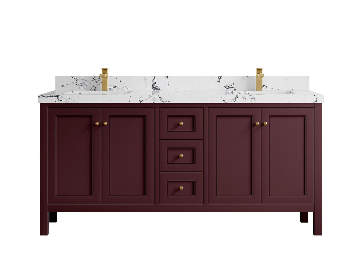 Nashville 72 in. W x 22 in. D Double Sink Bathroom Vanity - Willow Bath and Vanity