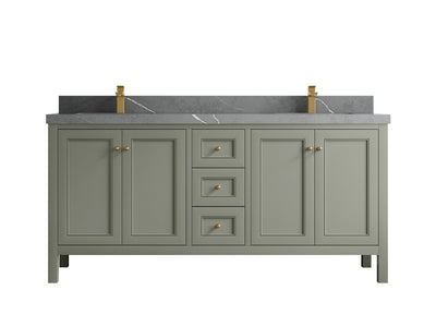 Nashville 72 in. W x 22 in. D Double Sink Bathroom Vanity - Willow Bath and Vanity