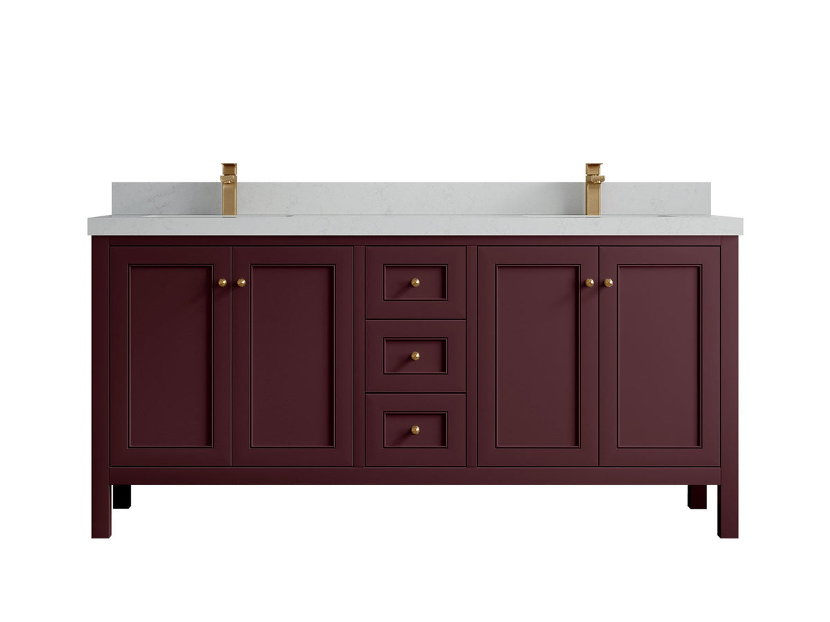 Nashville 72 in. W x 22 in. D Double Sink Bathroom Vanity - Willow Bath and Vanity