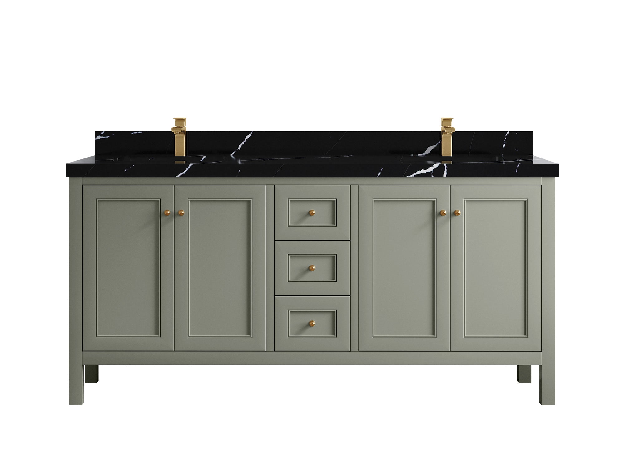 Nashville 72 in. W x 22 in. D Double Sink Bathroom Vanity - Willow Bath and Vanity