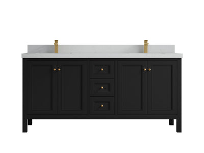Nashville 72 in. W x 22 in. D Double Sink Bathroom Vanity - Willow Bath and Vanity