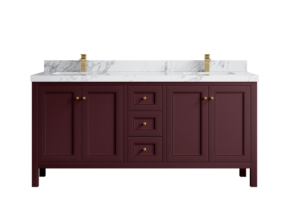 Nashville 72 in. W x 22 in. D Double Sink Bathroom Vanity - Willow Bath and Vanity