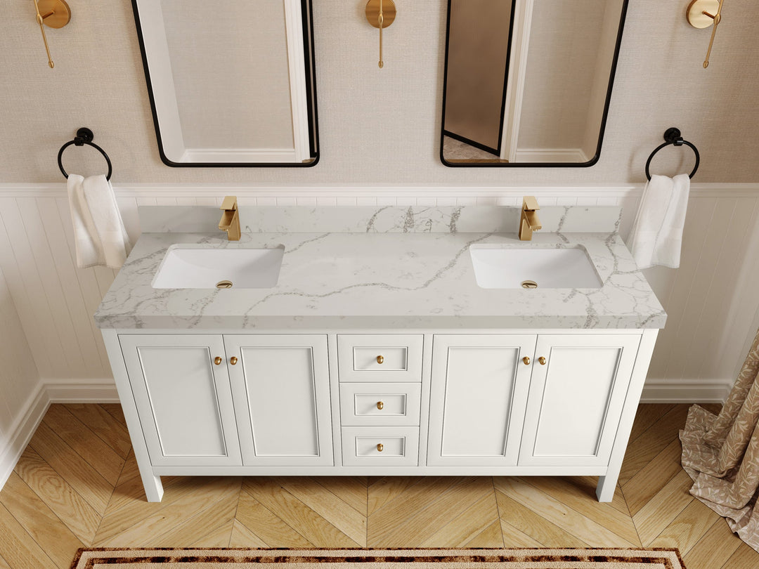 Nashville 72 in. W x 22 in. D Double Sink Bathroom Vanity - Willow Bath and Vanity