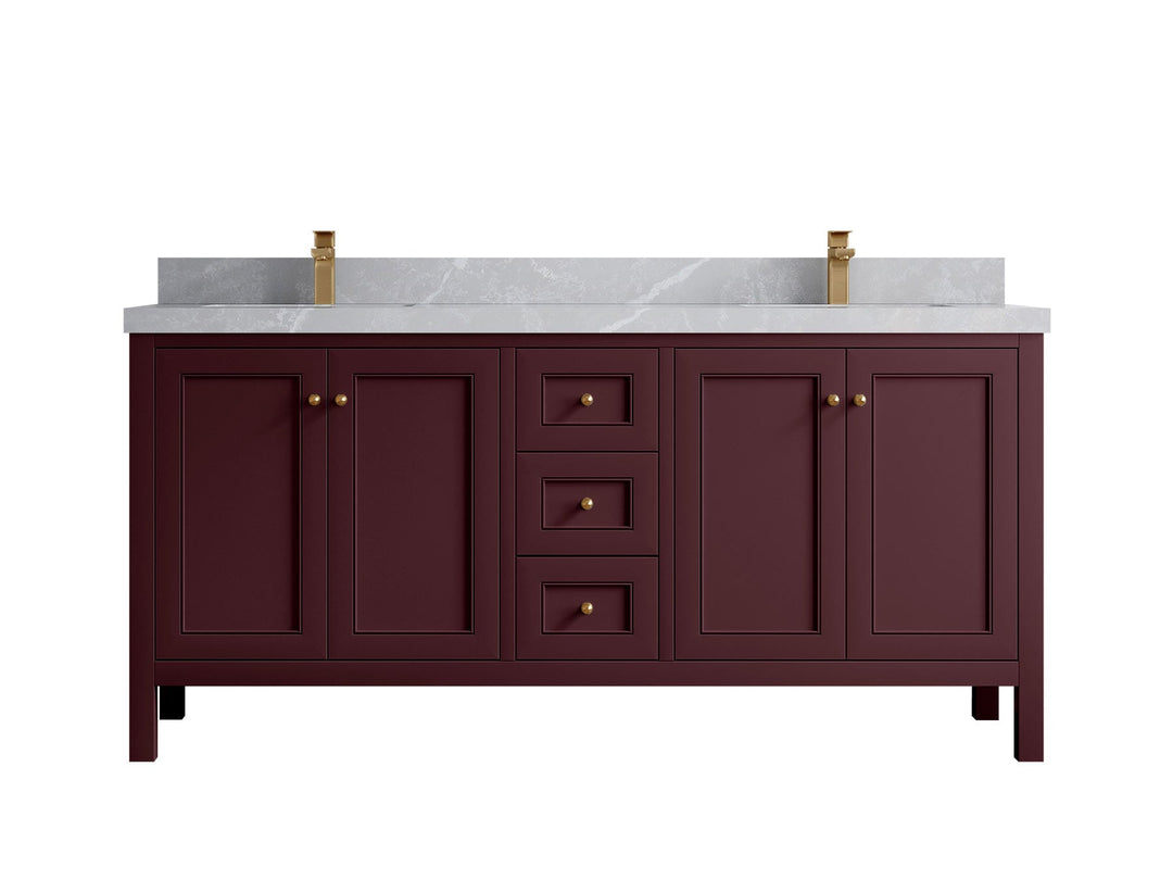 Nashville 72 in. W x 22 in. D Double Sink Bathroom Vanity | 
              
                Burgundy
                
                  
             - NAS_BGD_BRS_72D - photo №43