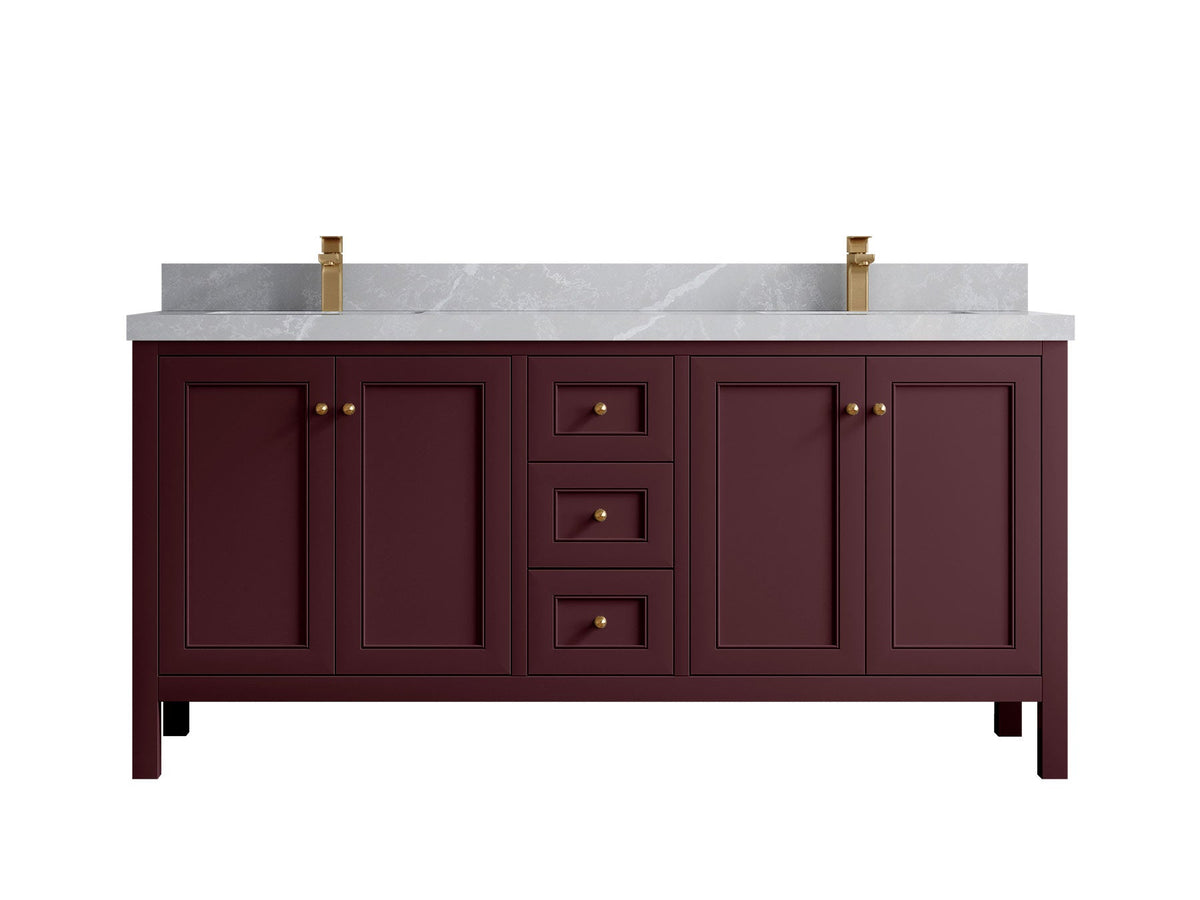 Nashville 72 in. W x 22 in. D Double Sink Bathroom Vanity - Willow Bath and Vanity