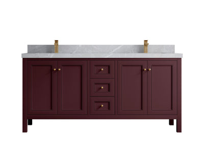 Nashville 72 in. W x 22 in. D Double Sink Bathroom Vanity - Willow Bath and Vanity