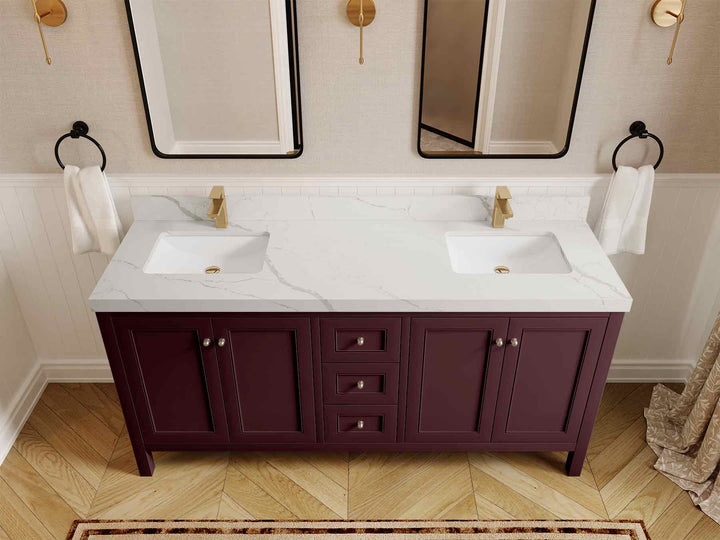 Nashville 72 in. W x 22 in. D Double Sink Bathroom Vanity - photo 12