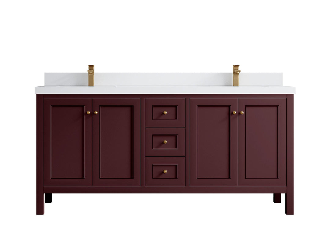 Nashville 72 in. W x 22 in. D Double Sink Bathroom Vanity | 
              
                Burgundy
                
                  
             - NAS_BGD_BRS_72D - photo №49
