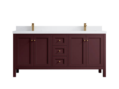 Nashville 72 in. W x 22 in. D Double Sink Bathroom Vanity - Willow Bath and Vanity