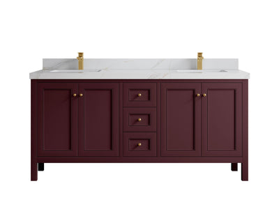 Nashville 72 in. W x 22 in. D Double Sink Bathroom Vanity - Willow Bath and Vanity
