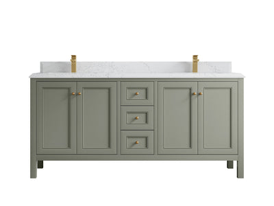 Nashville 72 in. W x 22 in. D Double Sink Bathroom Vanity - Willow Bath and Vanity