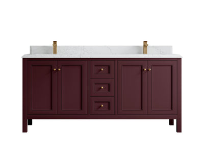 Nashville 72 in. W x 22 in. D Double Sink Bathroom Vanity - Willow Bath and Vanity
