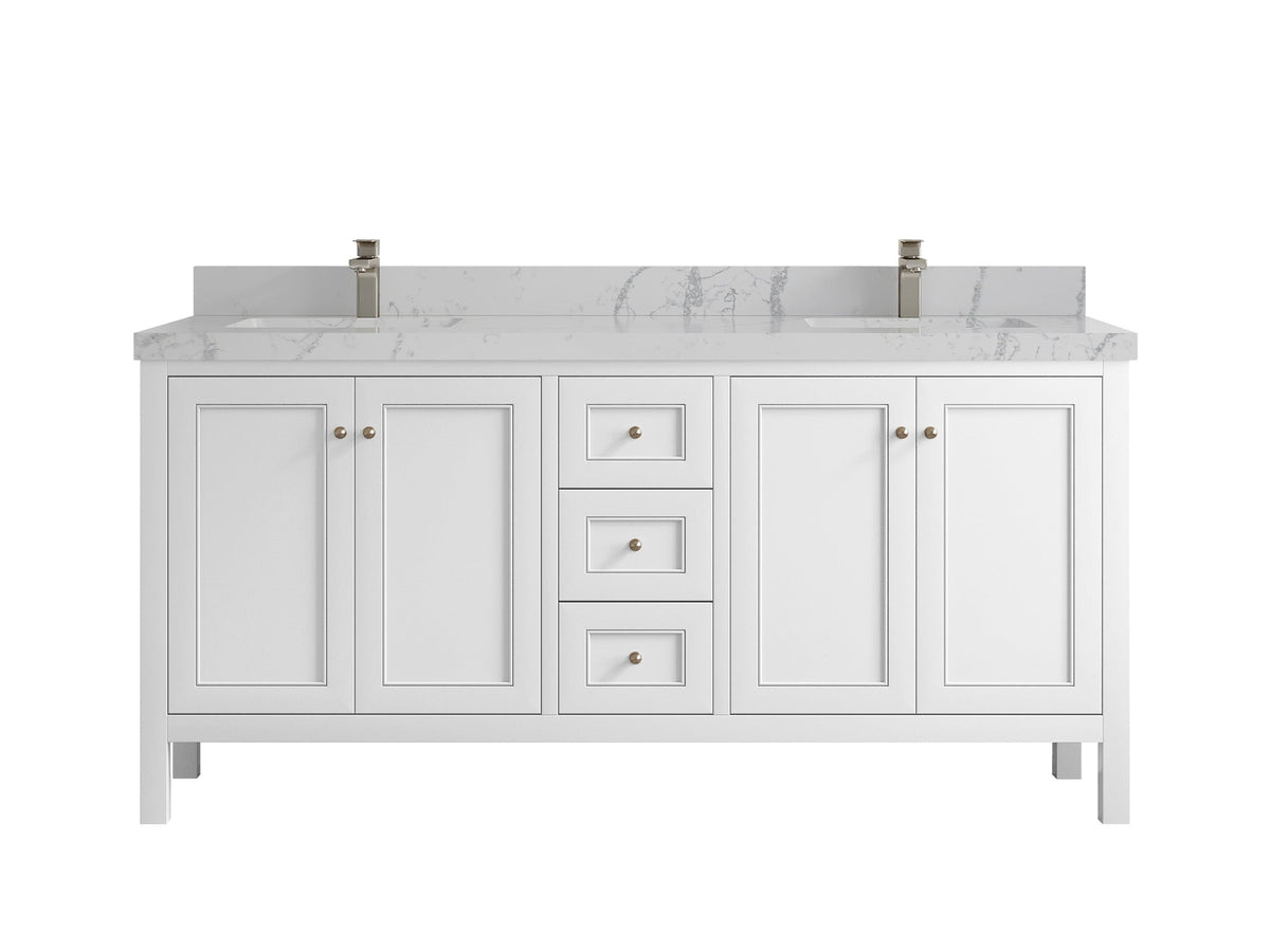 Nashville 72 in. W x 22 in. D Double Sink Bathroom Vanity - Willow Bath and Vanity