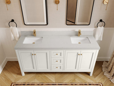 Nashville 72 in. W x 22 in. D Double Sink Bathroom Vanity - Willow Bath and Vanity