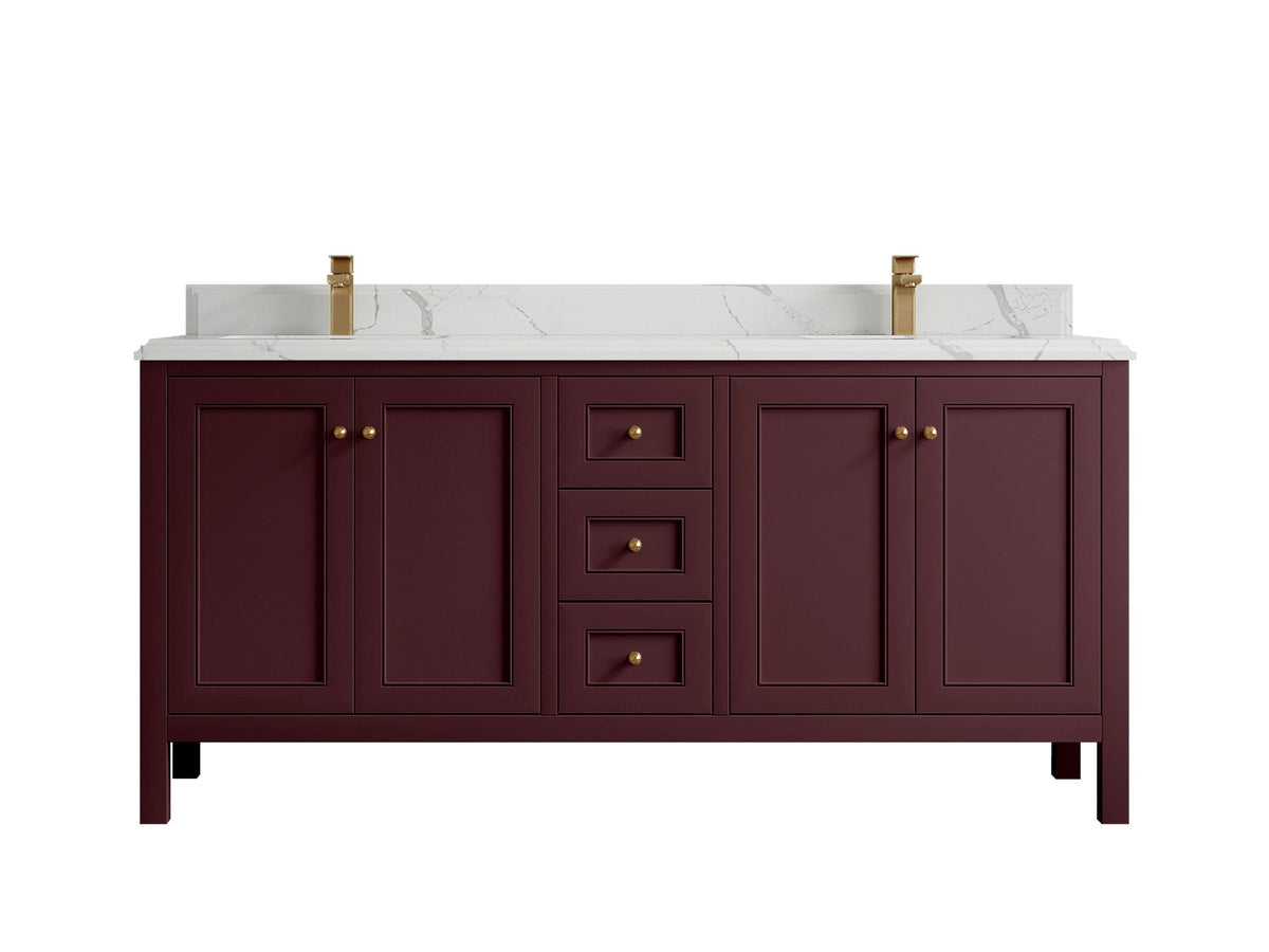 Nashville 72 in. W x 22 in. D Double Sink Bathroom Vanity - Willow Bath and Vanity