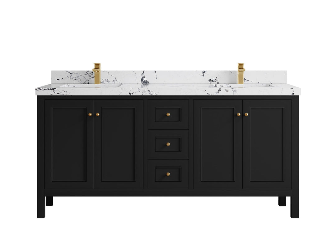 Nashville 72 in. W x 22 in. D Double Sink Bathroom Vanity - Willow Bath and Vanity