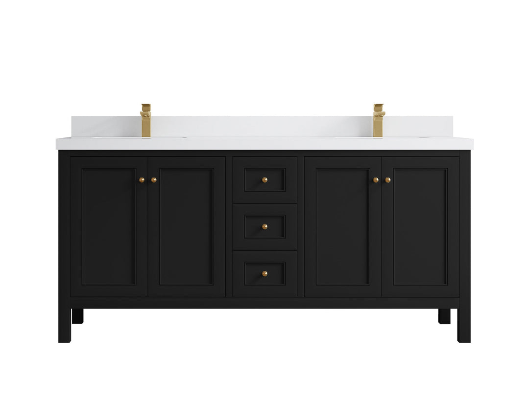 Nashville 72 in. W x 22 in. D Double Sink Bathroom Vanity - Willow Bath and Vanity