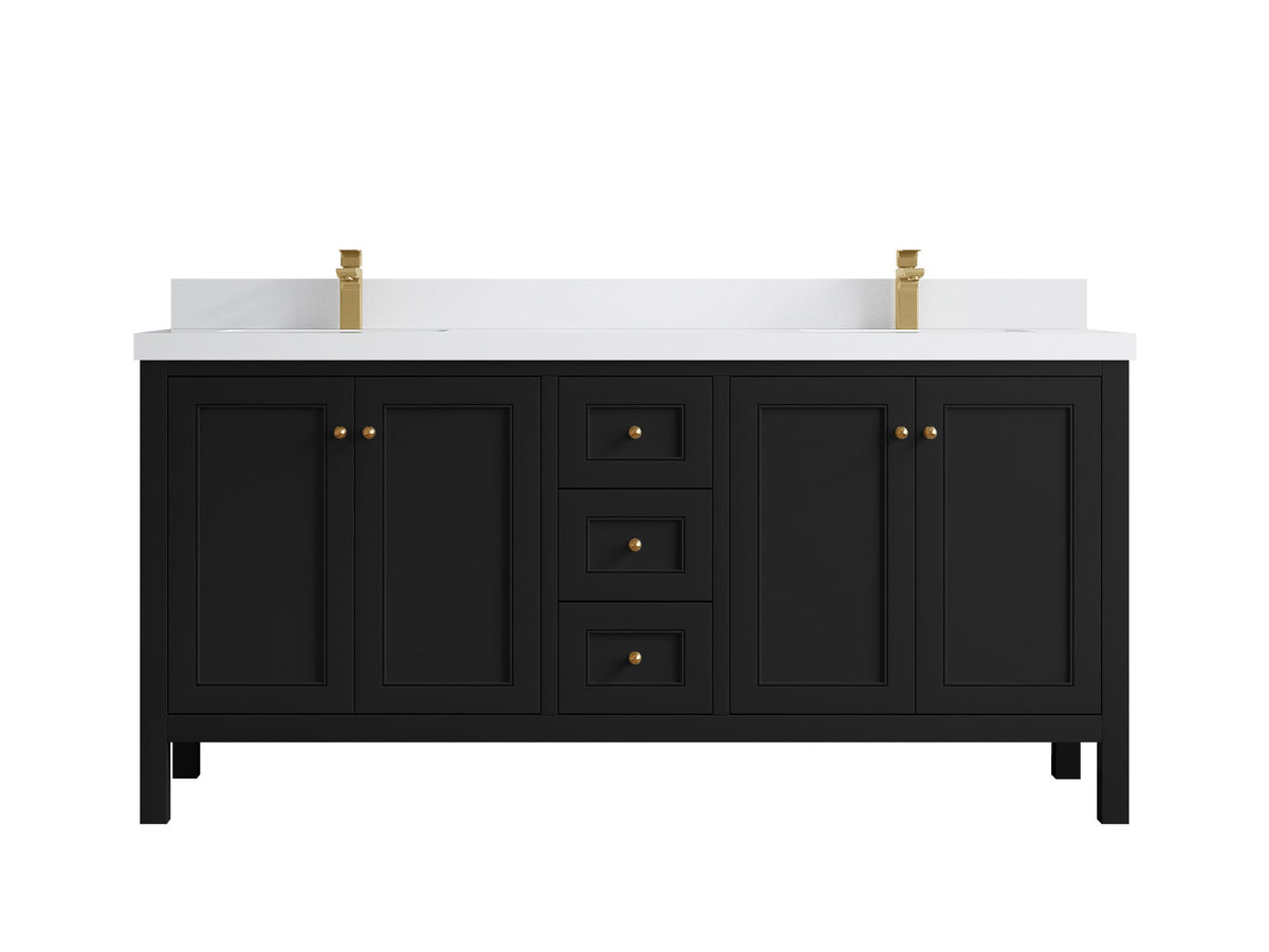 Nashville 72 in. W x 22 in. D Double Sink Bathroom Vanity - Willow Bath and Vanity