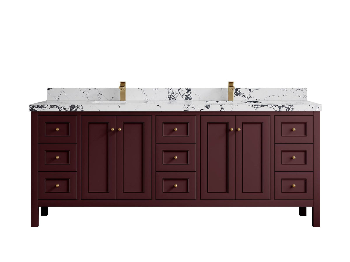 Nashville 84 in W x 22 in D Double Sink Bathroom Vanity - Willow Bath and Vanity