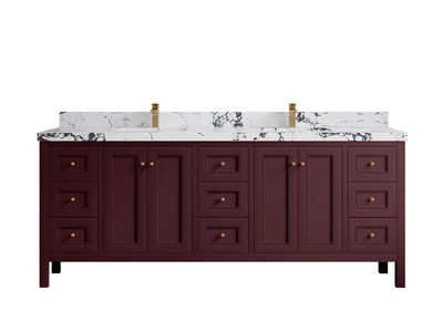 Nashville 84 in W x 22 in D Double Sink Bathroom Vanity - Willow Bath and Vanity
