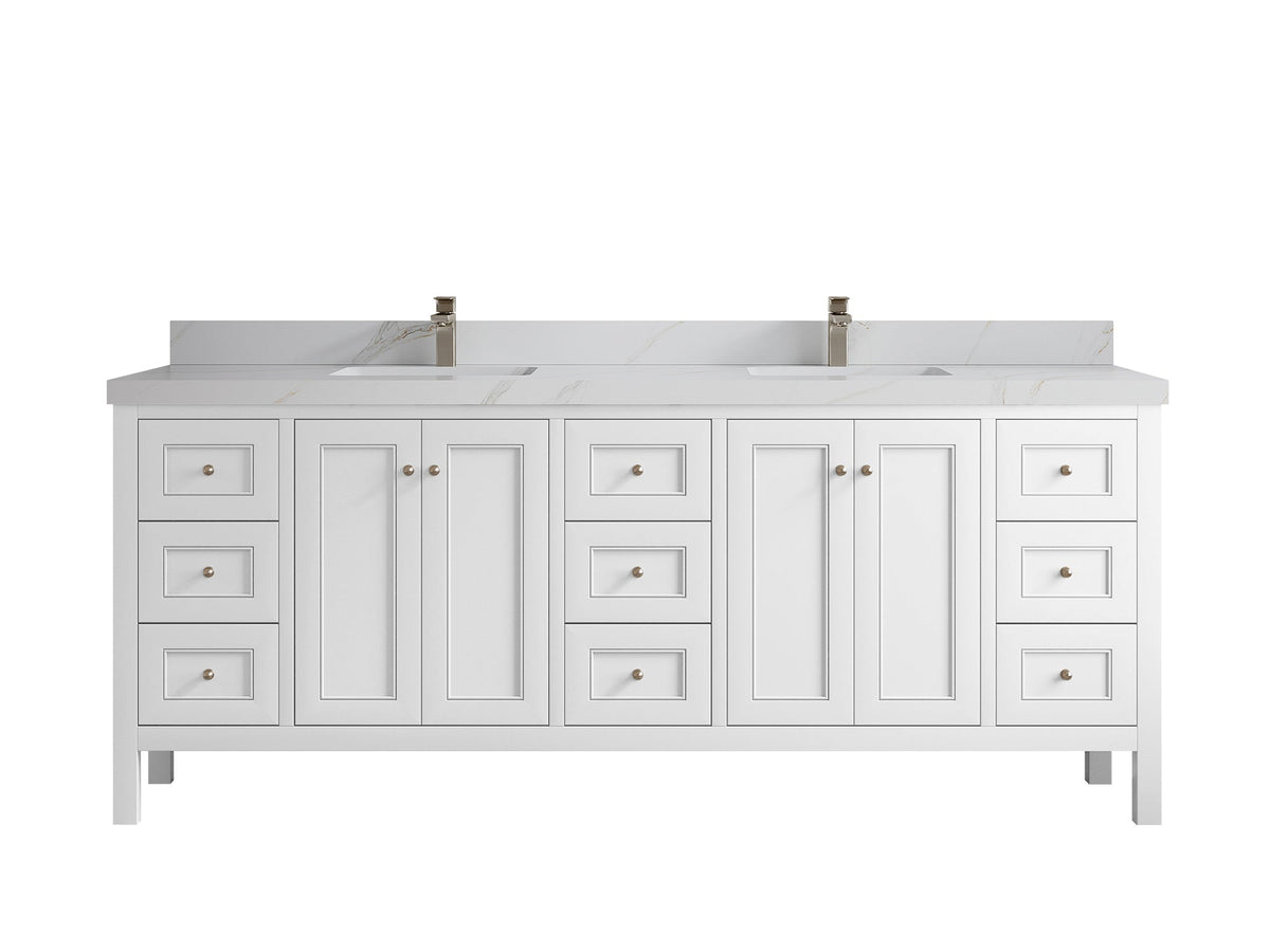 Nashville 84 in W x 22 in D Double Sink Bathroom Vanity - Willow Bath and Vanity