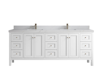 Nashville 84 in W x 22 in D Double Sink Bathroom Vanity - Willow Bath and Vanity