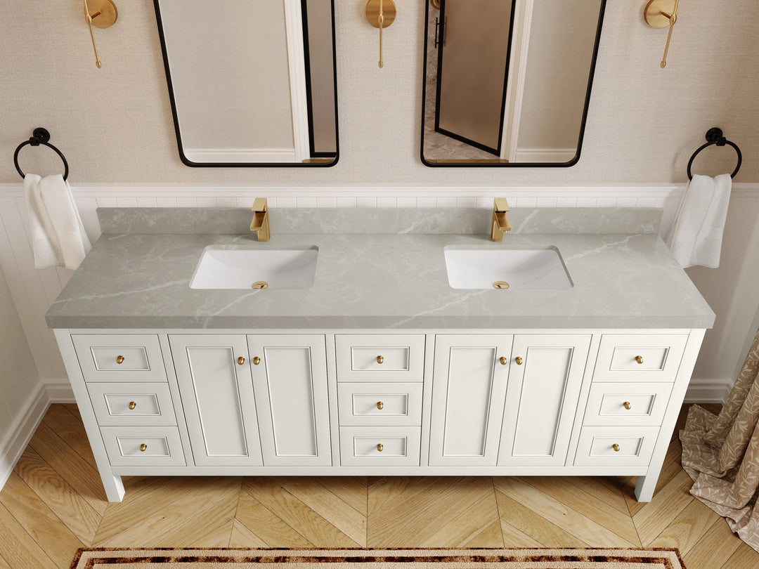 Nashville 84 in W x 22 in D Double Sink Bathroom Vanity - Willow Bath and Vanity