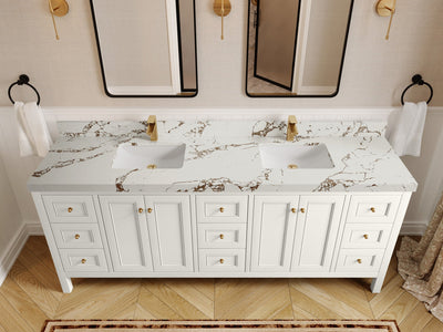 Nashville 84 in W x 22 in D Double Sink Bathroom Vanity - Willow Bath and Vanity