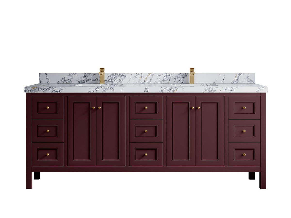 Nashville 84 in W x 22 in D Double Sink Bathroom Vanity - Willow Bath and Vanity