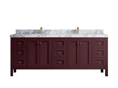 Nashville 84 in W x 22 in D Double Sink Bathroom Vanity - Willow Bath and Vanity