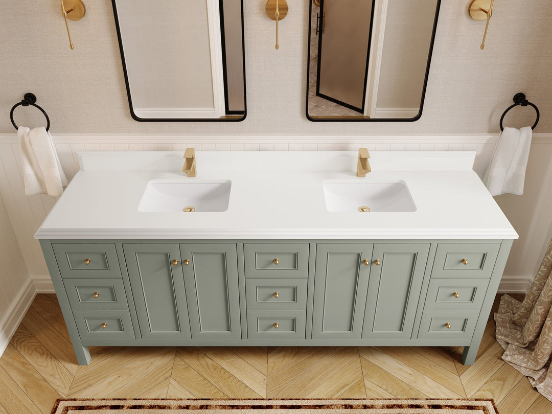 Nashville 84 in W x 22 in D Double Sink Bathroom Vanity - Willow Bath and Vanity