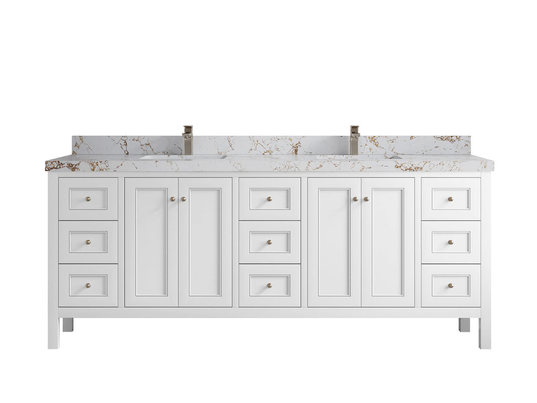 Nashville 84 in W x 22 in D Double Sink Bathroom Vanity - Willow Bath and Vanity