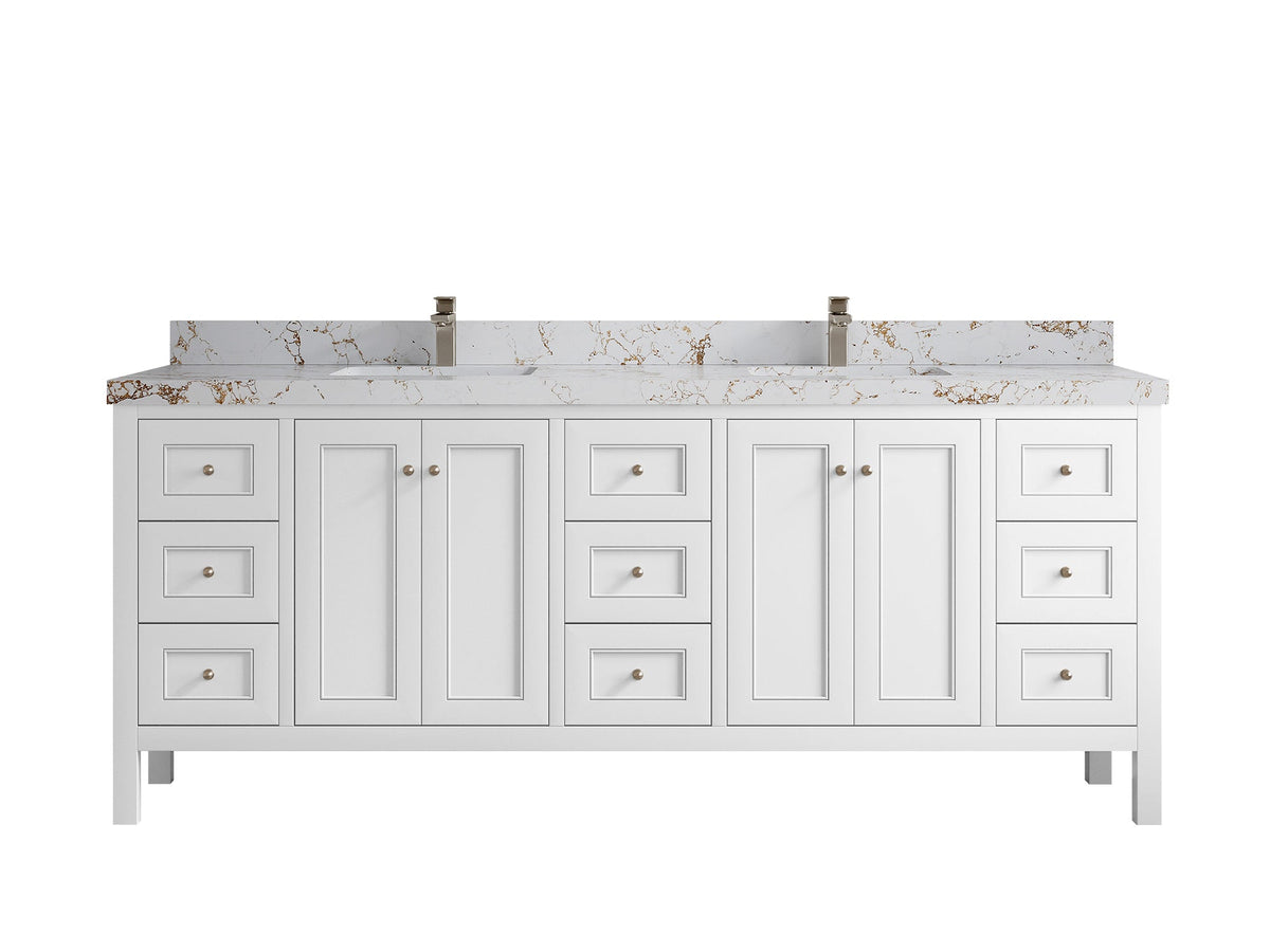 Nashville 84 in W x 22 in D Double Sink Bathroom Vanity - Willow Bath and Vanity
