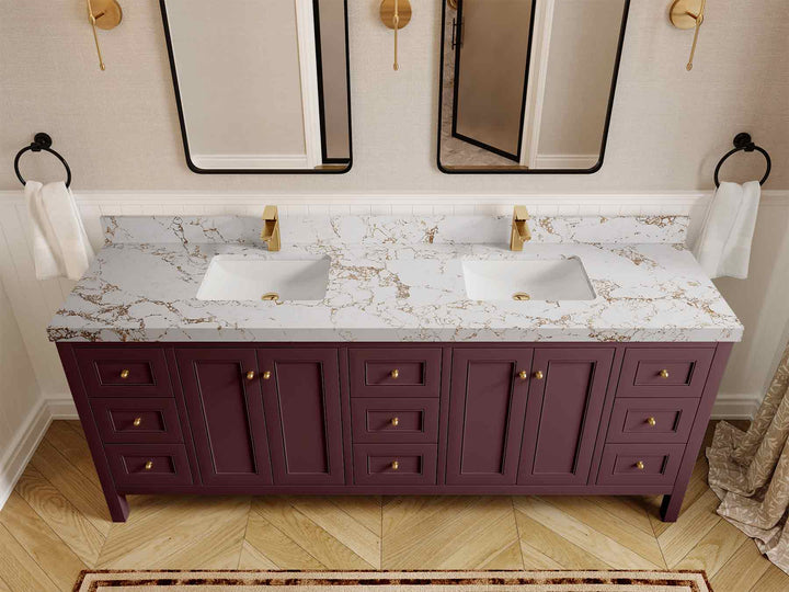 Nashville 84 in W x 22 in D Double Sink Bathroom Vanity - photo 37