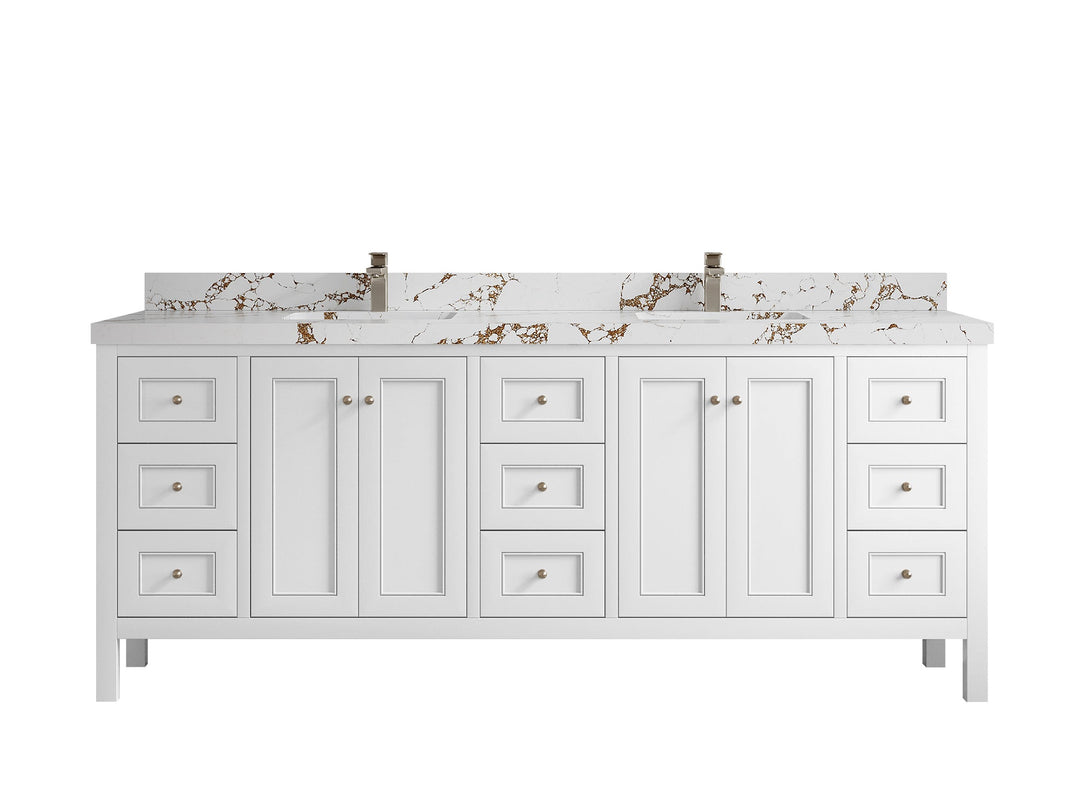 Nashville 84 in W x 22 in D Double Sink Bathroom Vanity - Willow Bath and Vanity