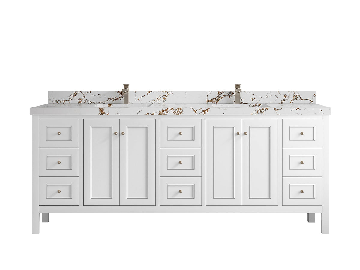 Nashville 84 in W x 22 in D Double Sink Bathroom Vanity - Willow Bath and Vanity