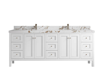 Nashville 84 in W x 22 in D Double Sink Bathroom Vanity - Willow Bath and Vanity