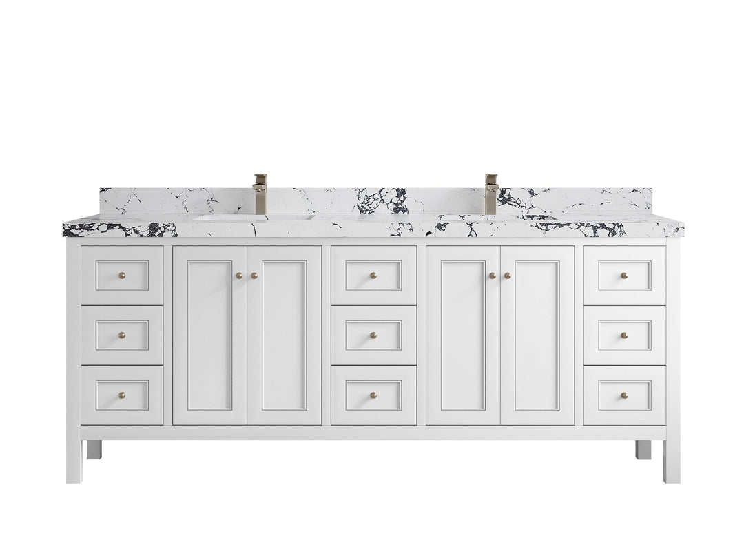 Nashville 84 in W x 22 in D Double Sink Bathroom Vanity - Willow Bath and Vanity