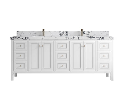 Nashville 84 in W x 22 in D Double Sink Bathroom Vanity - Willow Bath and Vanity