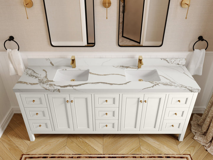 Nashville 84 in W x 22 in D Double Sink Bathroom Vanity - photo 19